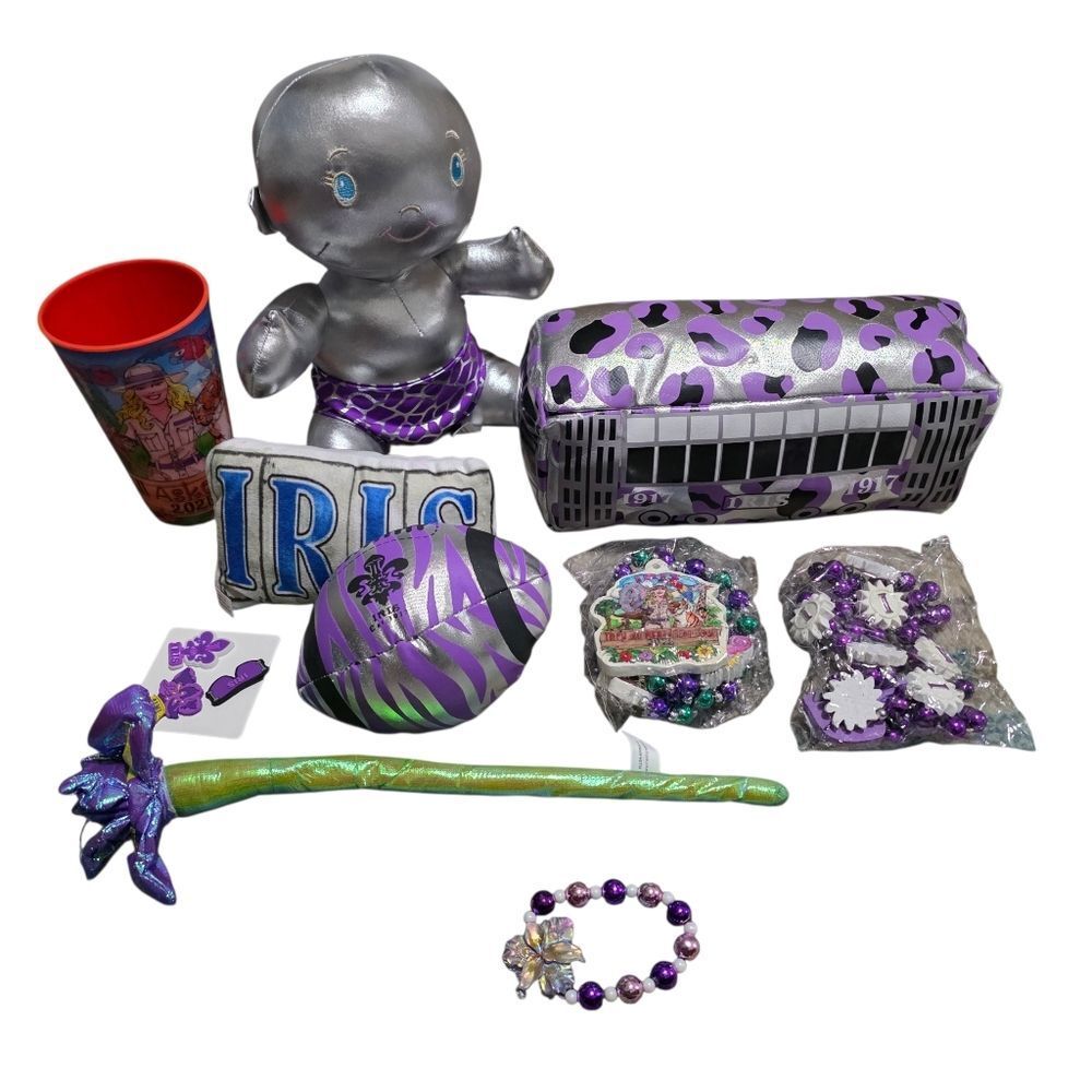 Collectable New Orleans 2025 Mardi Gras Parade Throws (Iris)